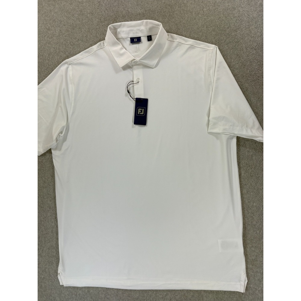 NWT Footjoy Blue Label Short Sleeve Classic Golf Polo Shirt (Men's XL) White